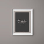 Front View of Simple Wall Mounted Photo Frame Mockup
