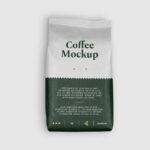 Front View of Small Paper Coffee Bag Mockup