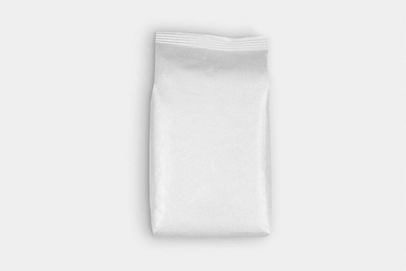 Front View of Small Paper Coffee Bag Mockup FREE PSD