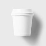 Front View of Small Paper Coffee Cup Mockup