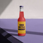 Front View of Soda Bottle Mockup
