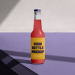 Front View of Soda Bottle Mockup