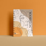 Front View of Spiral A4 Notebook Mockup