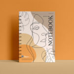 Front View of Spiral A4 Notebook Mockup