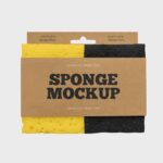 Front View of Sponge Packaging Mockup