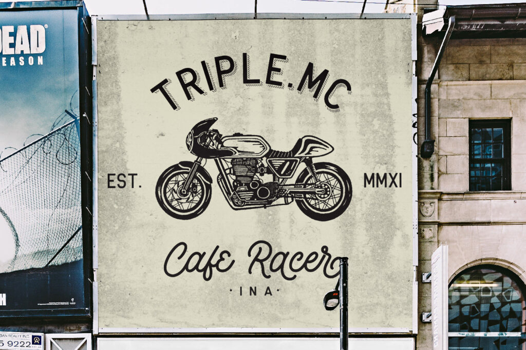 Front View of Square Billboard Mockup