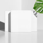 Front View of Square Book Mockup