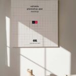 Front View of Square Canvas Mockup on Sunbeam Aura