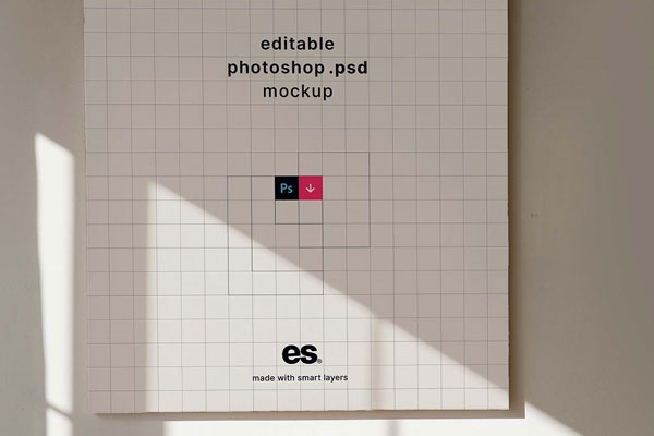 Front View of Square Canvas Mockup on Sunbeam Aura