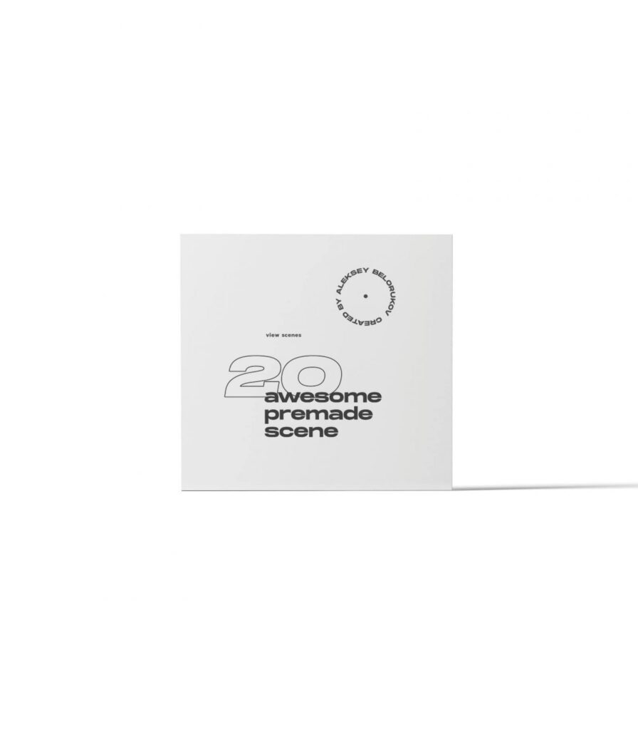 Front View of Square Paper Mockup