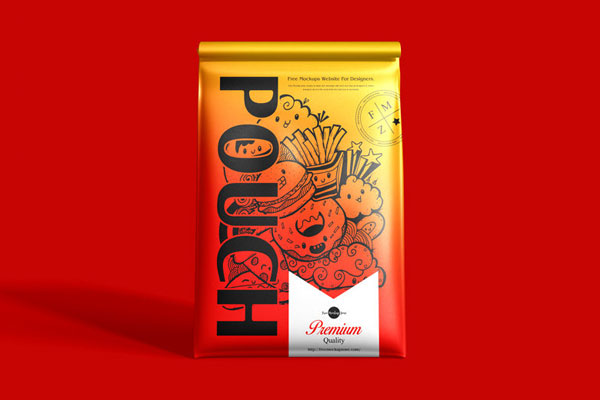 Front View of Stand Up Pouch Mockup