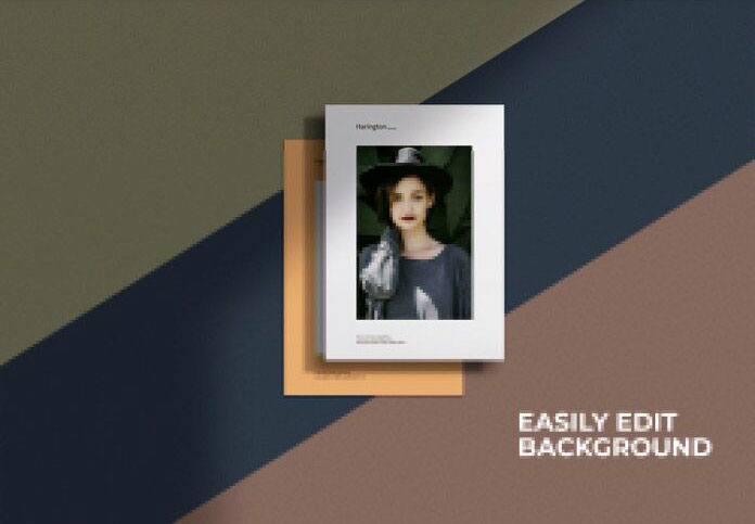 Front View of Standard A4 Paper Mockup With Shadow Overlay