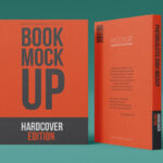 Front View of Standing Book Mockup