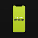 Front View of Standing iPhone Mockup
