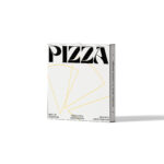 Front View of Standing Pizza Box Mockup
