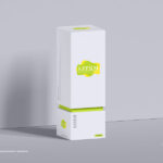Front View of Standing Sliding Box Mockup