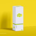 Front View of Standing Sliding Box Mockup