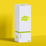 Front View of Standing Sliding Box Mockup