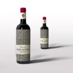 Front View of Standing Wine Bottle Mockup