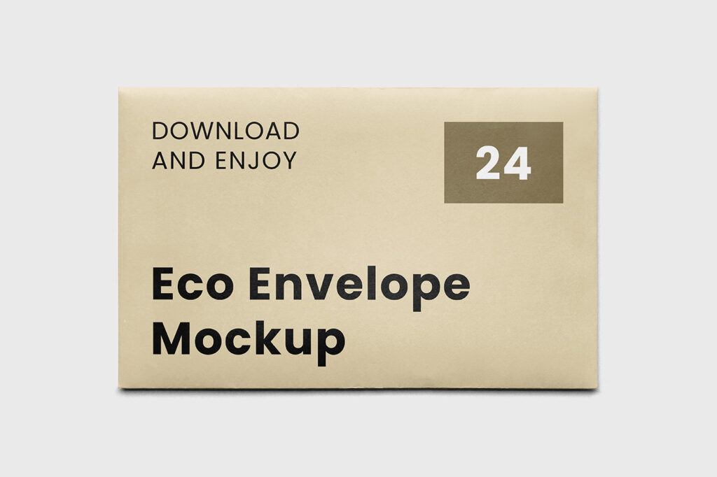 Front View of Stationery Envelope Mockup