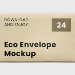 Front View of Stationery Envelope Mockup
