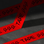 Front View of Tape Mockup Glued to Floor