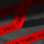 Front View of Tape Mockup Glued to Floor
