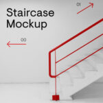 Front View of the Building Staircase Mockup