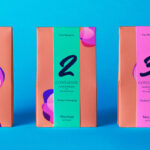 Front View of Three Classic Cardboard Pouch Packaging Mockup
