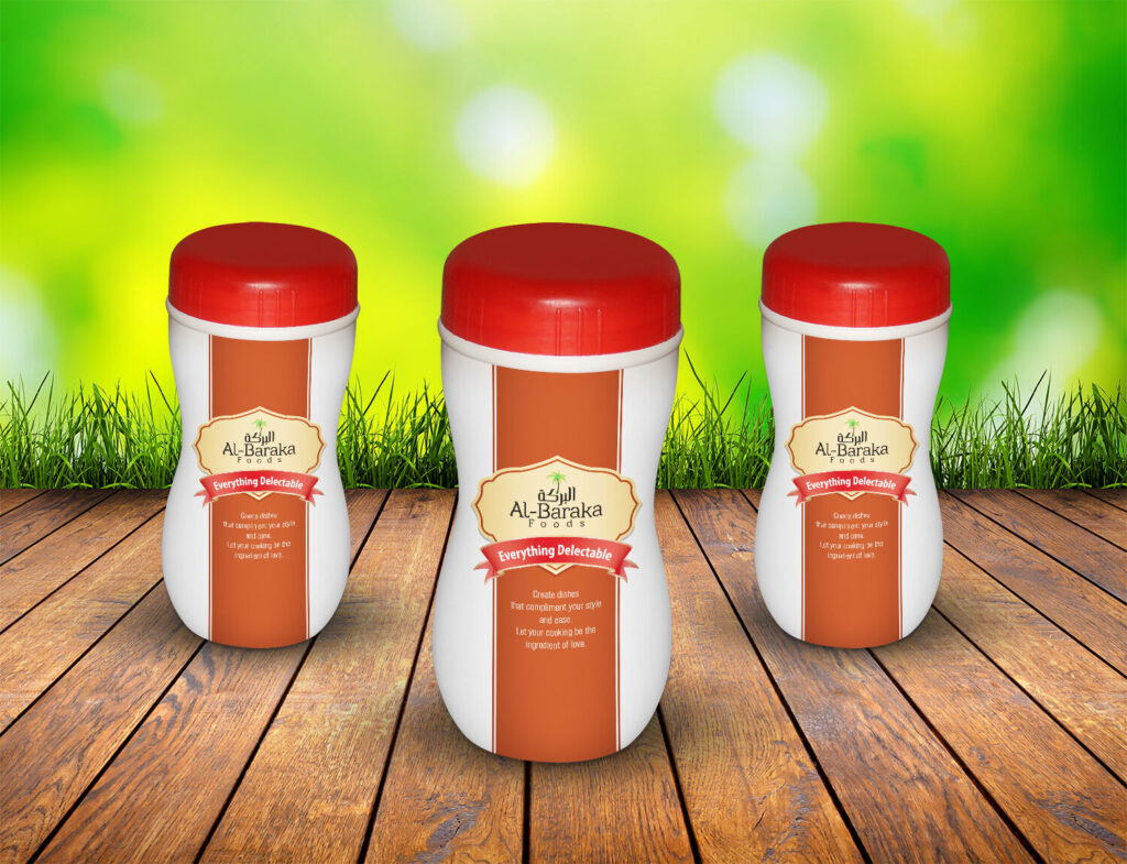 Front View of Three Plastic Bottle Jar Mockup