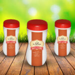 Front View of Three Plastic Bottle Jar Mockup