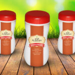 Front View of Three Plastic Bottle Jar Mockup
