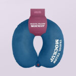Front View of Travel Pillow Mockup