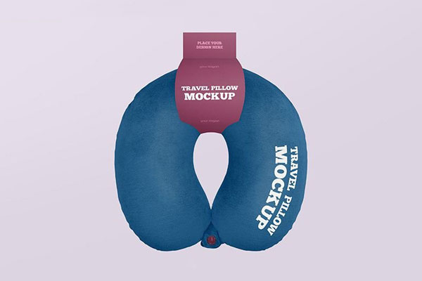 Front View of Travel Pillow Mockup