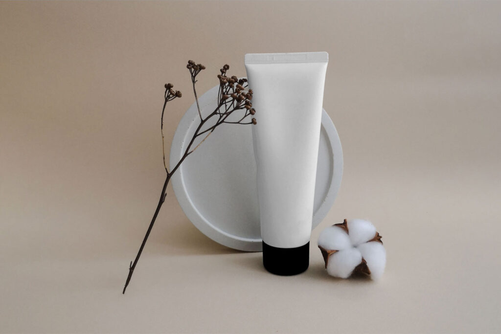 Front View of Trendy Cosmetic Plastic Tube Mockup