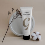 Front View of Trendy Cosmetic Plastic Tube Mockup