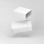 Front View of Two Floating Slide Gift Boxes Mockup
