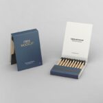 Front View of Two Open and Closed Matchbooks Mockup