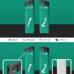 Front View of Two Simple Lighters Mockup