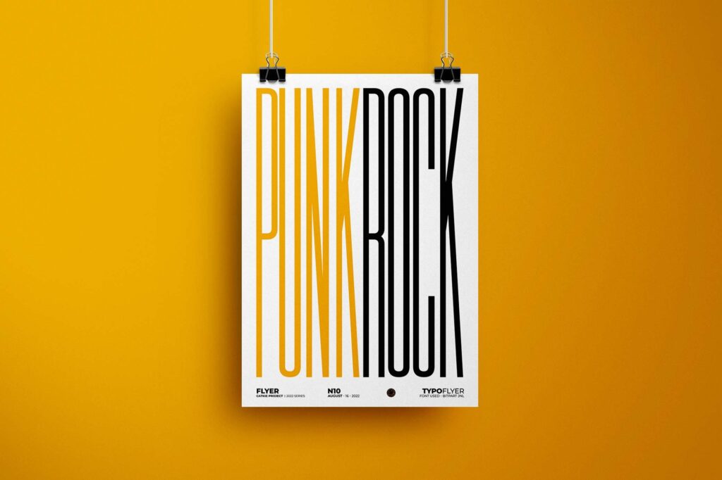 Front View of Typographic Flyer Mockup