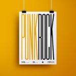 Front View of Typographic Flyer Mockup