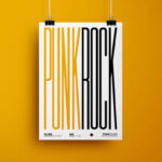 Front View of Typographic Flyer Mockup