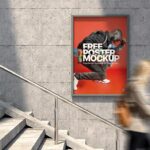 Front View of Urban Vertical Poster Mockup