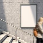 Front View of Urban Vertical Poster Mockup