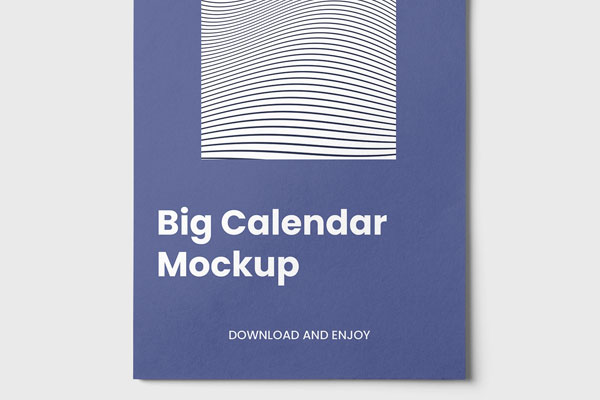 Front View of Vertical Big Calendar Mockup mockup preview