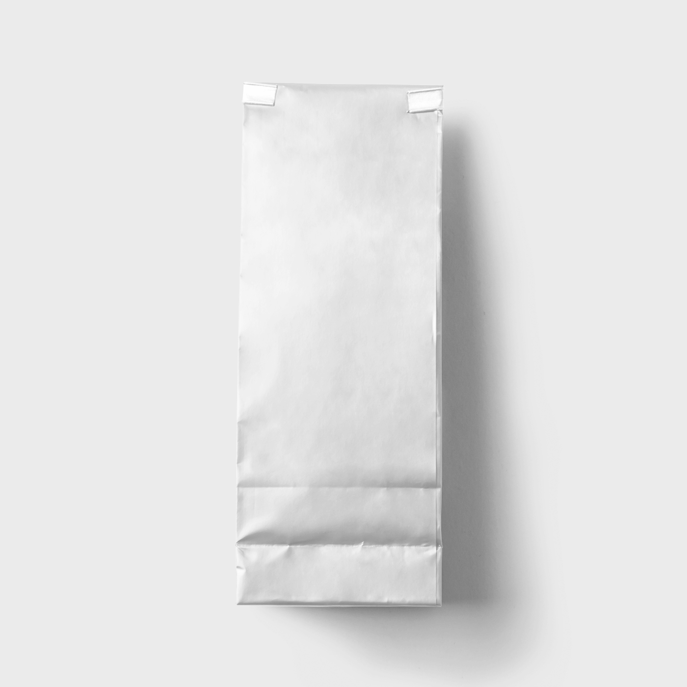 Front View of Vertical Craft Coffee Bag Mockup FREE PSD