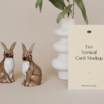 Front View of Vertical Eco Card Mockup