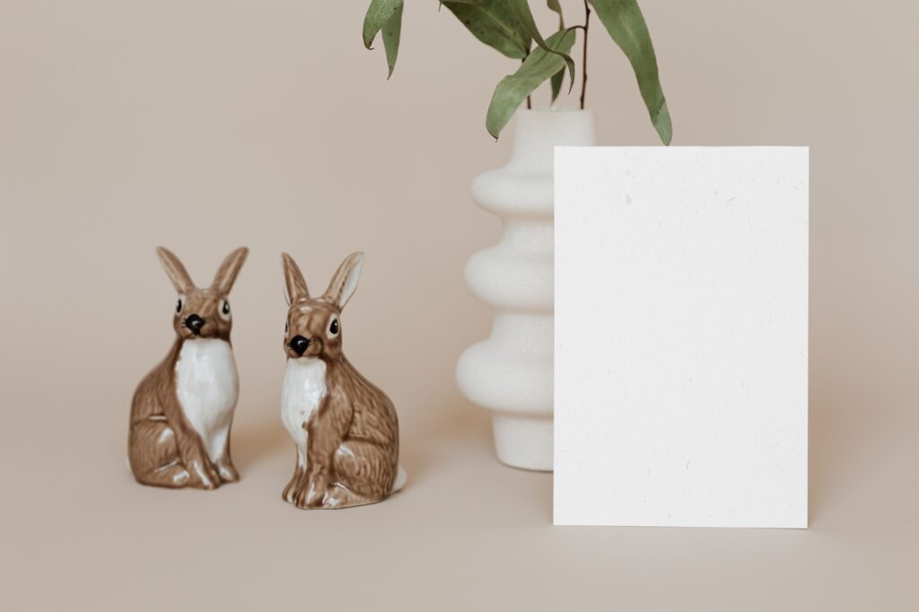 Front View of Vertical Eco Card Mockup