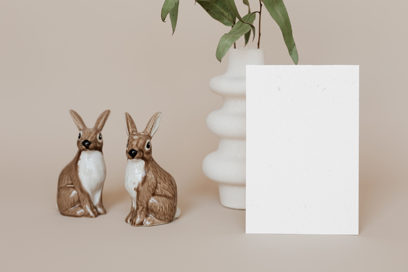 Front View of Vertical Eco Card Mockup FREE PSD