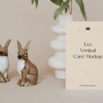 Front View of Vertical Eco Card Mockup